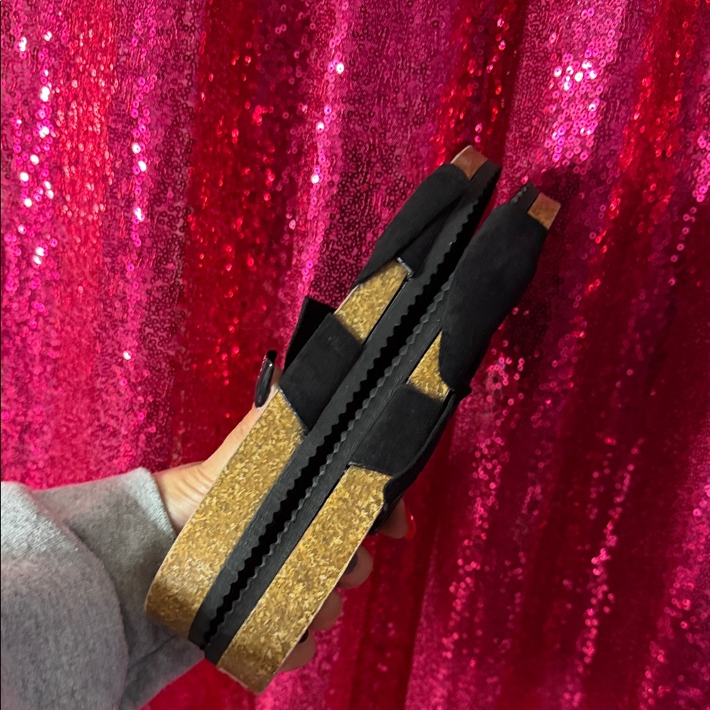 Women’s Black Bow Slide Sandals - Picture 3 of 3